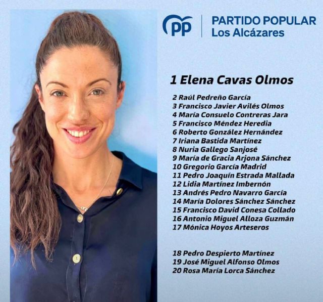 El PP de Los Alcázares presenta una lista renovada con profesionales de todos los ámbitos