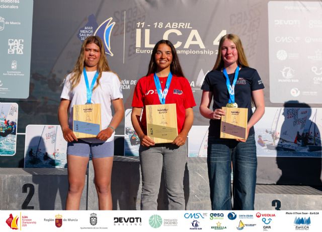 Marta Ferrando conquista el oro continental Sub16 en el Europeo ILCA 4 del Mar Menor