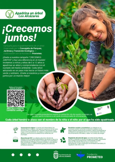 La campaña ‘Crecemos Juntos’ vuelve para que los más pequeños planten su propio árbol en Los Alcázares