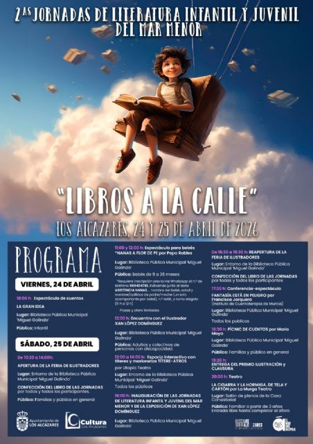 Los Alcázares celebra las II Jornadas de Literatura Infantil y Juvenil con una amplia programación cultural