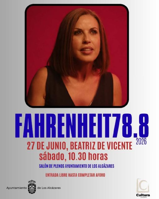 La abogada Beatriz de Vicente clausurará Fahrenheit 78.8 el próximo sábado 27 en Los Alcázares