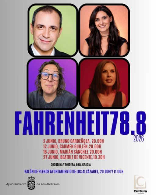 Fahrenheit 78.8 regresa a Los Alcázares con Bruno Cardeñosa, Beatriz de Vicente, Mamen Guillén y Marián Sánchez entre sus protagonistas