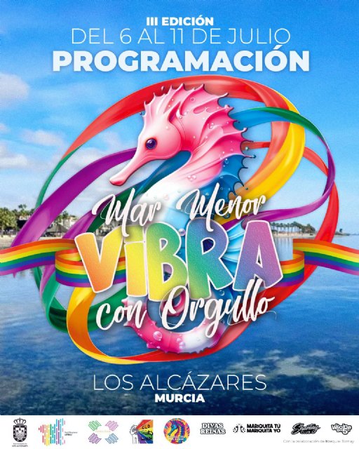 Los Alcázares celebra del 6 al 11 de julio la III edición del Orgullo del Mar Menor con galas, conciertos, cine, coloquios y una gran manifestación