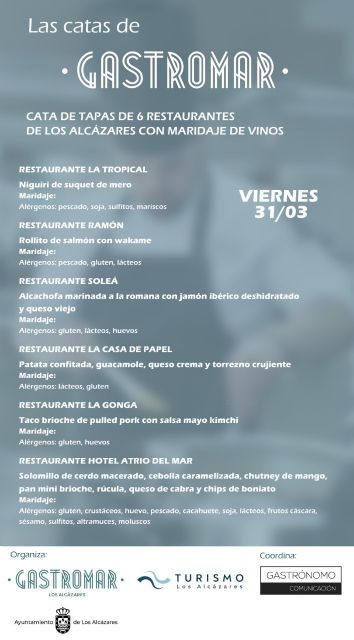 'Gastromar Los Alcázares' te invita a saborear los primeros 6 restaurantes del municipio