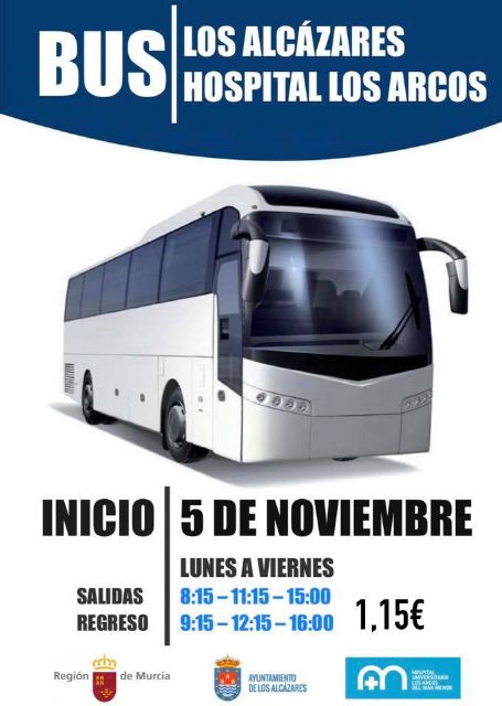 El Ayuntamiento de Los Alcázares pone en marcha el autobús al Hospital Los Arcos